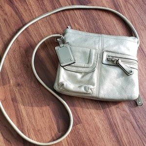 100% leather Tignanello crossbody bag